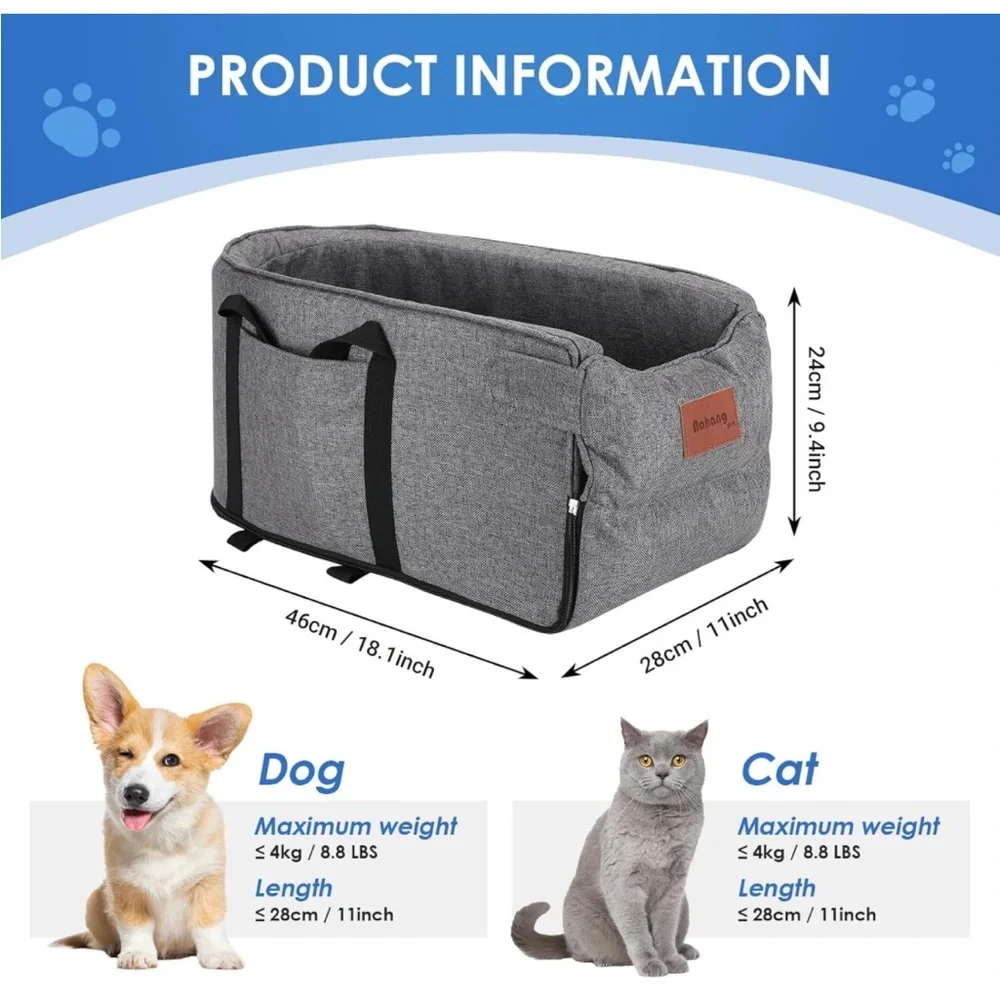 Console Dog / Cat / pet car seat Booster seat NIP